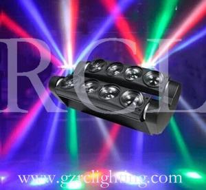 China Led 8Eyes 10W RGBW Moving Head Beam Spider Light With Lumen Bulb factory