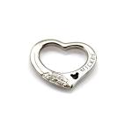 Women Jewelry 925 Silver Heart Pendant Pave White Cubic Zirconia(KP03)