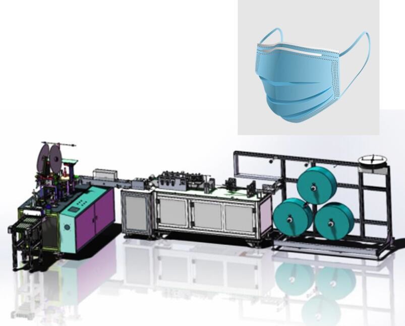Anti - Rust Earloop Procedure Mask Machine , Disposable Mask Machine Easy Operation
