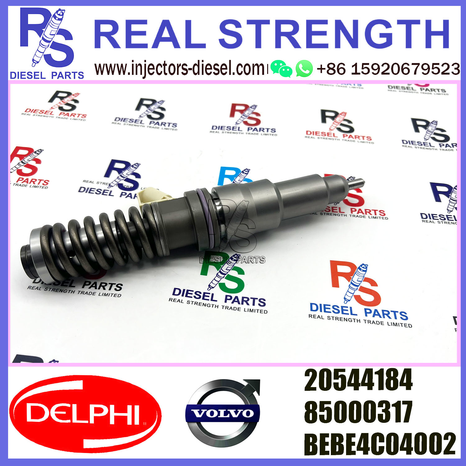 V-O-L-V 2pin injector85000317 20544184 Diesel pump Injector DELPHI BEBE4C04002 E1 for V-O-L-V 16 LITRE E1 EURO 3