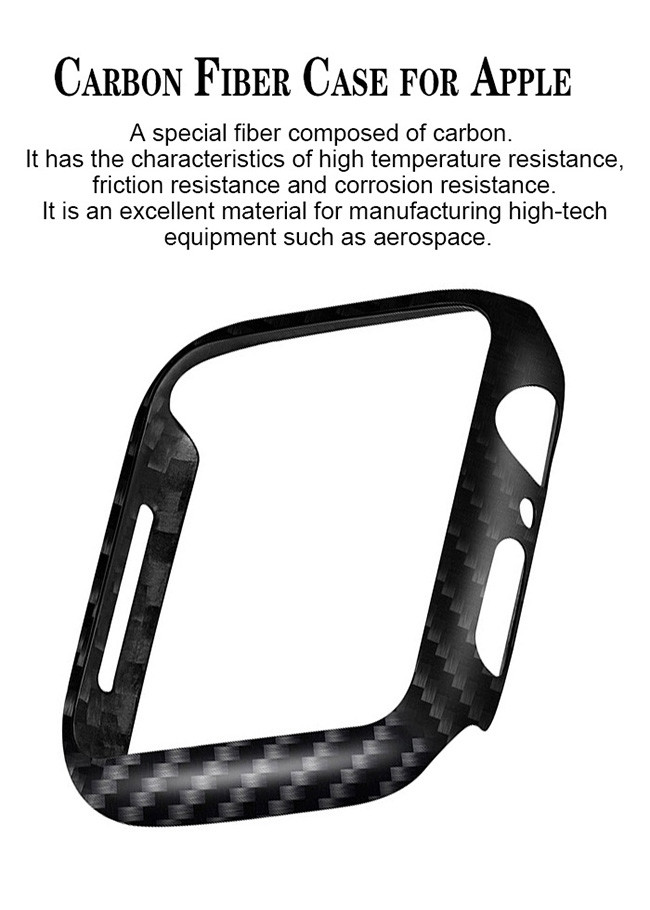 Black Color Matte Finish Carbon Aramid Fiber Apple Watch Series 4 Case