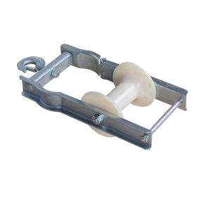Aerial Cable Stringing Roller With Hook , Nylon Cable Pulley Stringing Block