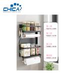 4 Tiers Kitchen Fridge Storage Rack Fridge Rack Accessories of Kitchen Sink
