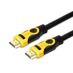 Durable Insulator Black yellow Pin Gold HDMI Cable 10FT NYLON HDMI 1.4 Cable For