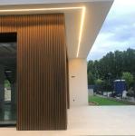 Modern Grille Interior WPC Wall Panel 195mmx28mm rot Resistance