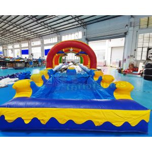 OEM Swimming Pool Inflatable Slip And Slide Jumping Bouncer