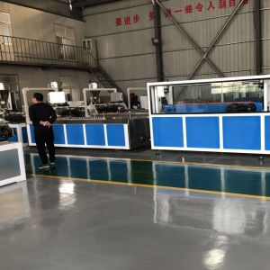 China Customized UPVC Door Frame Line with Computerized and SJSZ 55/120 Twin Conical Screw Extruder factory