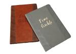PU Leather Custom Printed Notebooks 120 Sheets Wood - Free Paper Inner Pages