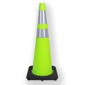 China Green Safety PVC Traffic Cone Marking Road Hazardous Areas Enhanced Visibility factory