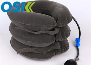 China Adjustable Cervical Support Brace Sofe Inflatable Flannel / Rubber Material factory