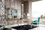Living Room Home Office Wooden Bookcase With Glass Doors FLN-M-SG201