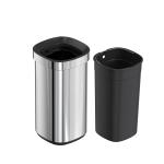 40L Anti Fingerprint Brushed Stainless Steel Garbage Can Sustainable Household