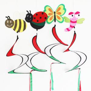 China Seasonal Wind Spinner bee ladybug butterfly dragonfly factory