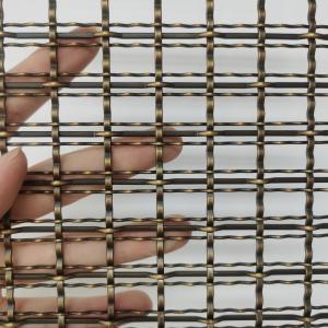 China Corrosion Resistant Bronze Stainless Steel Woven Wire Mesh For Cabinetry factory