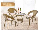 PE Rattan Outdoor Stalinite Dining Table And Chairs Set Customized