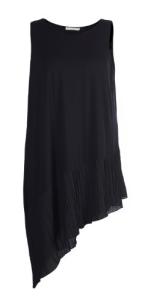China Black Round Neck Women'S Luxury Dresses Sleeveless With Slant Hem Customized factory