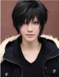Tangle Free Blonde Men Hair Wig , Synthetic Human Hair Mens Wigs