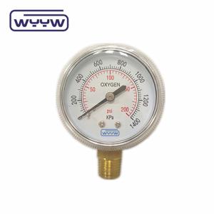 China oxygen cylinder pressure gauge factory