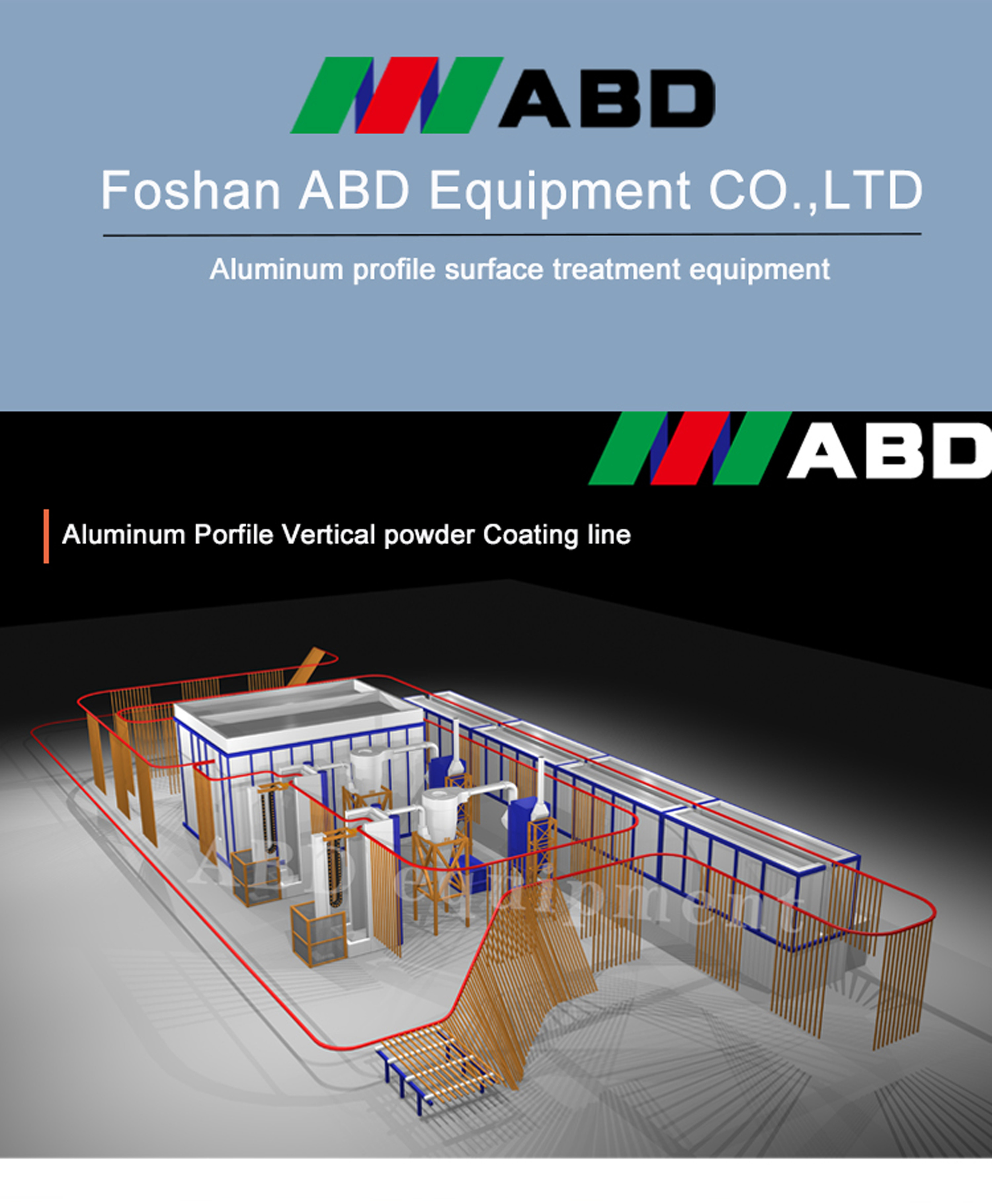 ABD Complete Electrostatic Powder Coating Line Plant