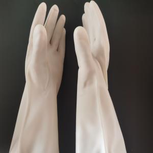 China Durable White Nitrile Glove 13 Mil 320CM Kitchen Gloves For Washing Dishes factory
