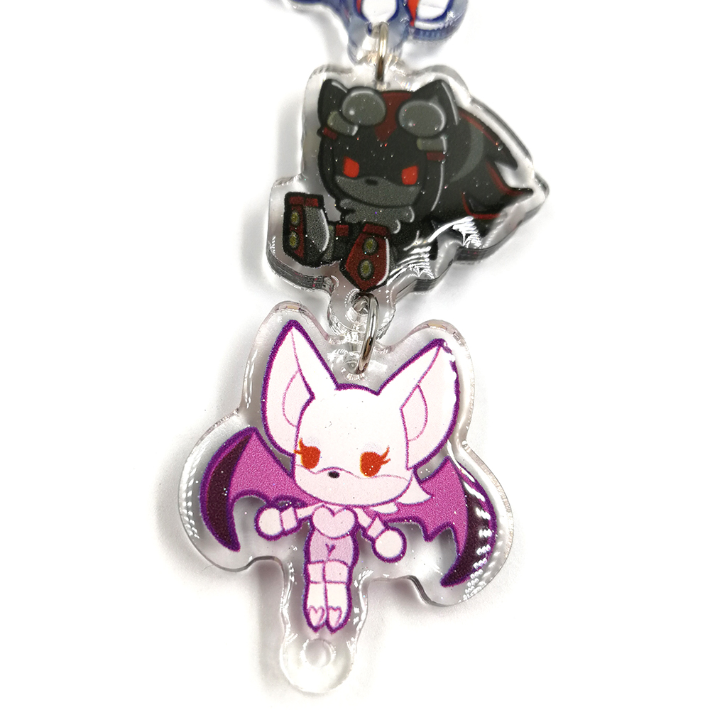 Make your own custom glitter epoxy anime acrylic linked keychain charms