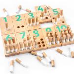 Wooden Montessori Digital Learning Nail Board 1.6 Children'S Digital Cognition