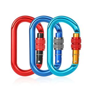 China 25KN Heavy Industry Aluminum Round Shaped Climbing Snap Hook Customized Logo and Color factory