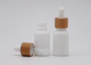 China White Glass Porcelain Aromatherapy Bottles 30ml With Bamboo White Dropper factory