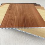 Light Weight Fireproof Wood Grain Aluminium Core Panel , Aluminium Advertising