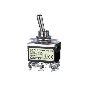 China 6 Pin DPDT 250V 15A ON-OFF-ON Black,Central OFF,Heavy Duty Toggle Switch.C523B,Rohs factory