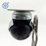 50mm Diameter Black Plastic Top Plate Ball Casters With Side Brake