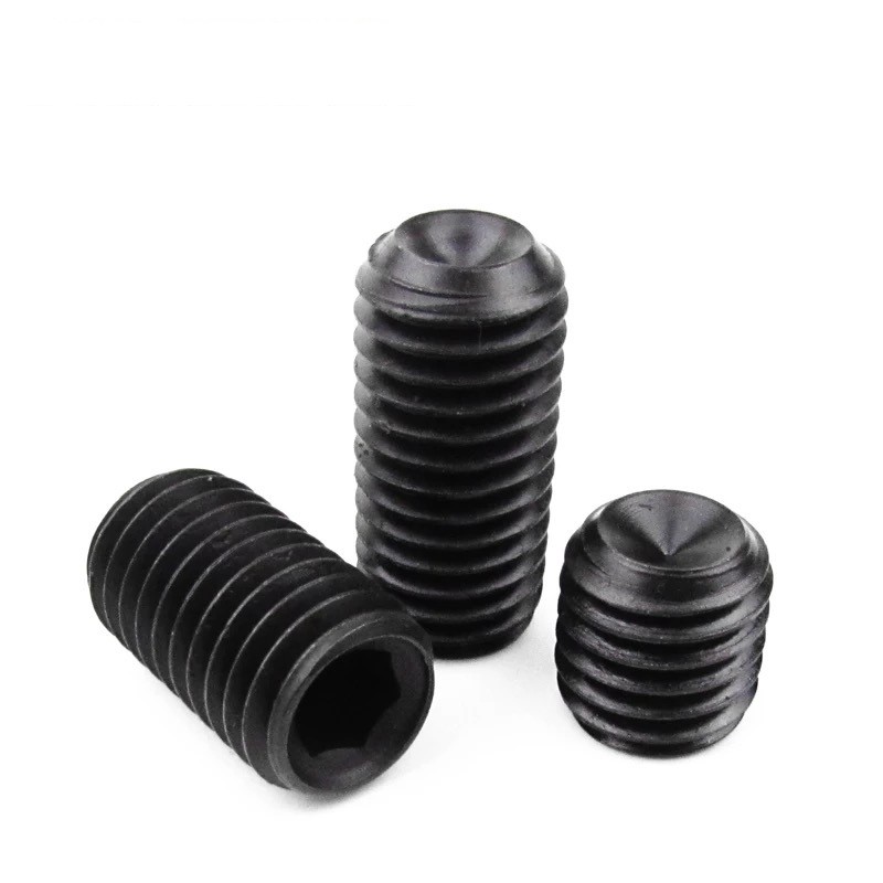 High Strength Black Oxide Round Flat End Slotted Machine Set Screw with Custom Common