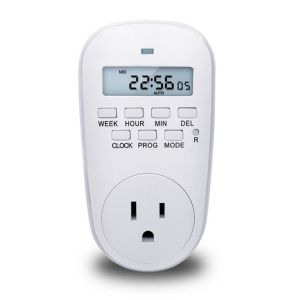 US Plug Smart Power Socket Digital Timer Switch Energy Saving Adjustable
