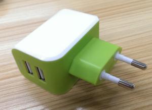 China European Plug Multi USB Travel Charger 3.1A Dual USB Port For IPhone / Galaxy factory