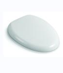 Universal Quiet-Close Round Toilet Lid With Non-Slip Seat Bumpers White