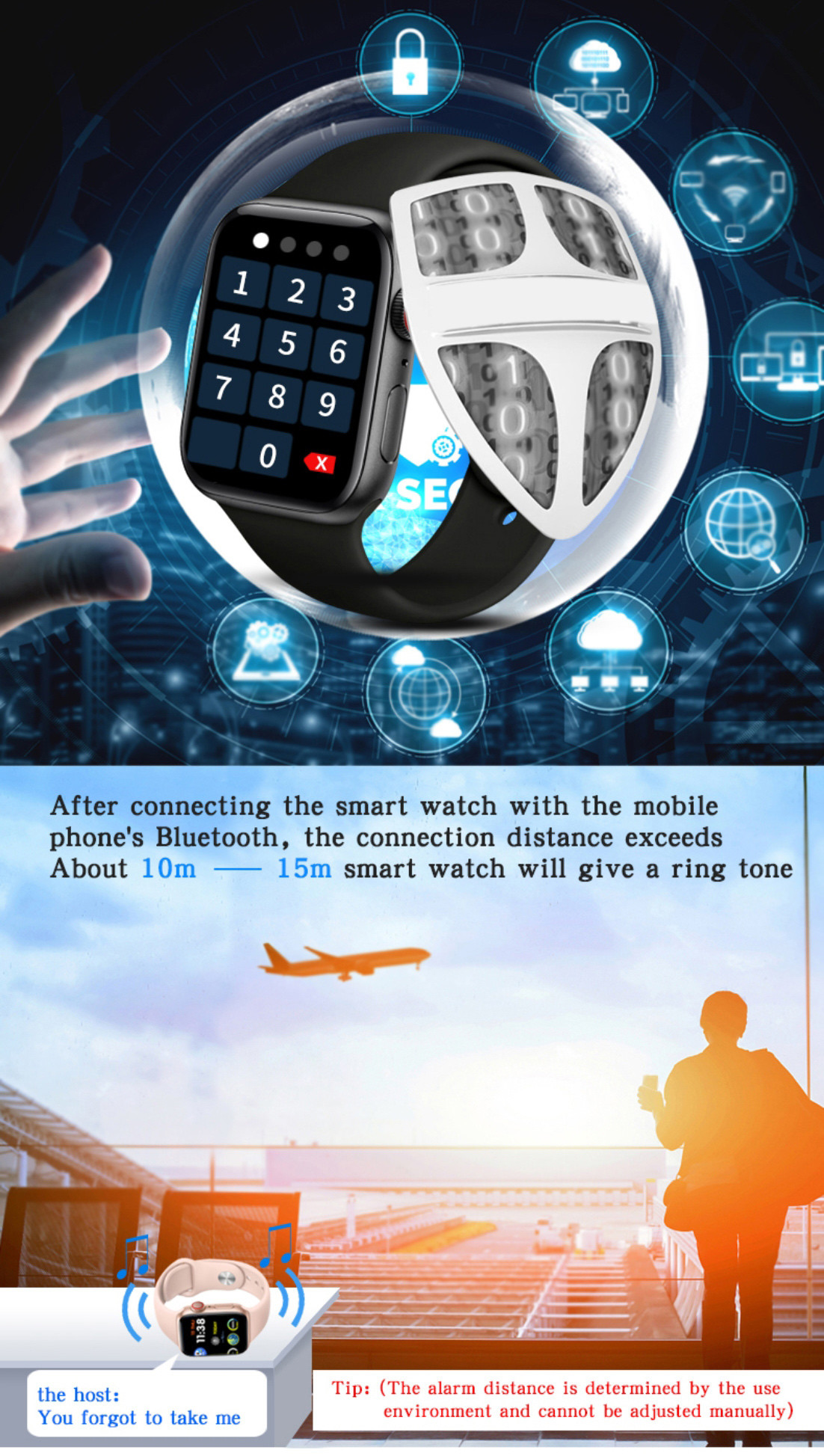1.75 Inch Ble 3.0 Full Touch Fitness Tracker GTS Blood Pressure Smartwatch