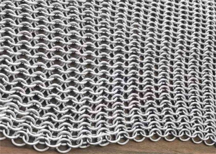 2.7mm Thickness For Hotel Decoration Circle Brass Wire Mesh Panels