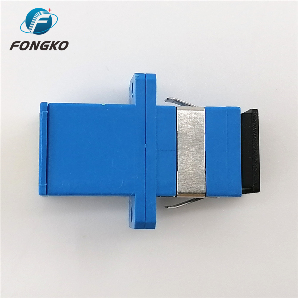 Wholesale Cheap Price SC/UPC- SC/UPC Adapter with Flange SC Simplex Auto Shutter Fiber Optic Adapter