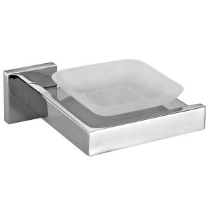 China Minimalist Design Soap Dish Holders Square Stainless Steel 304 Metal Soap Holder factory