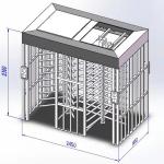 Single Lane SS304 60W Rfid Security Gate