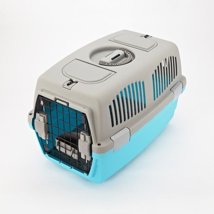 Plastic PP Pet Travel Carrier Airline Approved Dog Kennel Transport For Cat
