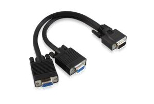 China 28AWG 1 male to 2 female VGA splitter cable for TV, computer, PC, Projector factory
