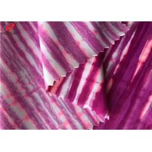 China Full Dull Strip Printed Strong Stretch Swimwear Nylon Spandex Fabric on sale