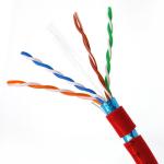 23AWG FTP CAT6 Cable Red LSZH Network Cable 1000Mbps High Speed 1000FT