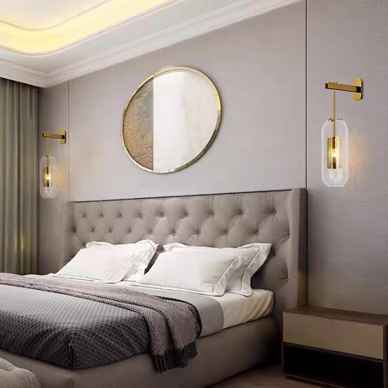 Luxury Design Indoor Decoration Living Room Staircase Modern LED Marble Wall Lamp