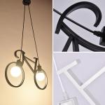 E27 White Black Bicycle Modern Iron Pendant Light Holder