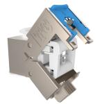Toolless UTP CAT5E Keystone Jack RJ45 Socket 50u Inch Gold Plated