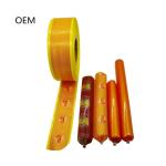 Sausage Casings Yellow Colour Printed Artificial Sausage Skin For Steam Cooked
