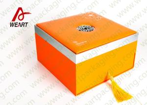 China Orange Printing Tote Customized Paper Box Cardboard Gift Packaging Use factory