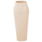 Newest Design Women Midi Bodycon Skirt High Waist Plaid Lady Offe Lady Skirt